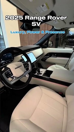 2025 Range Rover SV – The Ultimate Luxury SUV Experience