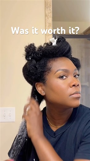 Was this braid & curl worth it?🫶🏾#shorts #naturalhairstyles #braidout #naturalhair