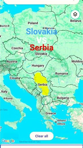 Slovakia VS Serbia!!Land size Comparison!!#country