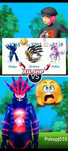 😱My team CREATION TRIO vs shadow battle in Pokemon go origin dialga palkia and giratina pokemon go