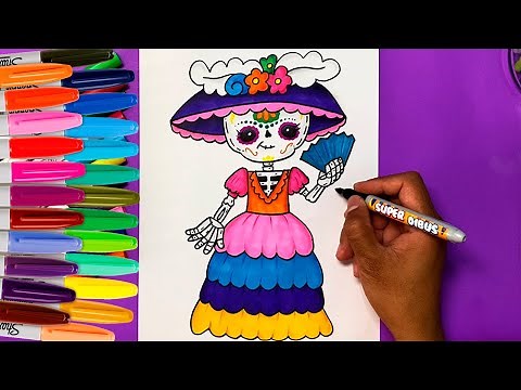 COMO DIBUJAR UNA CALAVERA CATRINA PARA EL DIA DE MUERTOS