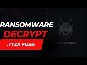 Decrypt TTZA Virus File| (.TTZA) Ransomware Removal & Decrypt.TTZA Files