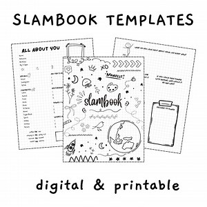 Slambook for Adults - Simple & Customizable Design | Slumbook | Digital Download | Printable | PDF - Etsy
