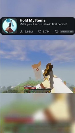 Hold My Items – Real First Person Hands in Minecraft