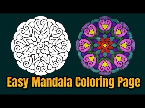 Mandala Coloring Page Colored With Relaxing Music Colored By Osman Mandalas World | Video 38