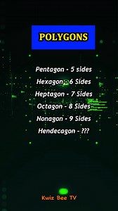 How many sides does a hendecagon have? #kwizbeetv #polygon #quiz | Kwiz Bee TV