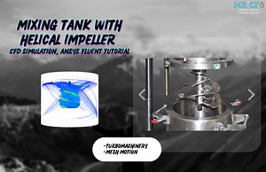 Mixing Tank with helical impeller CFD Simulation, ANSYS Fluent
