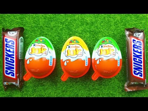 ASMR Candy Unboxing 🍫 Snickers, Kinder Joy Egg Super Mario Red