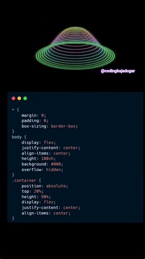 How to Create a Hypnotic Ring Effect with HTML & CSS #coding #shorts #ytshort #ytshorts #css