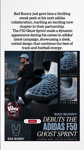 Bad Bunny Debuts Adidas F50 Ghost Sprint Sneakers In New Campaign 👟 #badbunny #adidas #ghostsprint