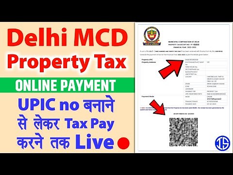 MCD Delhi property tax online payment | delhi House tax online payment | upic id kaise banaye UPIC