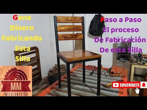 Manufacturing of a modern chair in metal and wood // how to make a chair // step by step the enti...