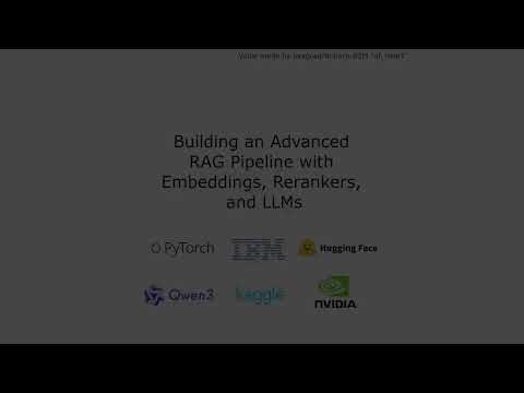 Building an Advanced RAG Pipeline: Embeddings, Rerankers, and LLMs Explained