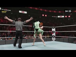 WWE 2K19 Kim Possible VS Shego Submission Ironwoman (30 Mins mostly bearhugs) bikini barefoot match