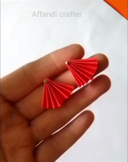 Handmade Paper Earring 💥 paper craft #shorts