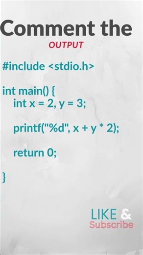 C Programming Output Questions 📌 | Learn & Test Your Skills #shorts