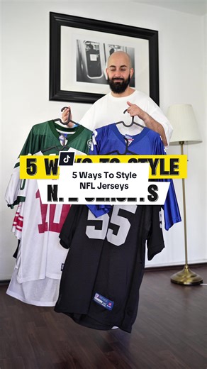 5 Ways To Style NFL Jerseys 🏈 #howtostyle #streetwear #mensfashion #T... | jersey over hoodie