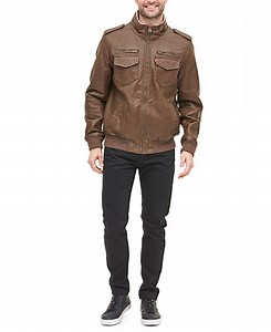 Levi'sÂ® Men's Sherpa Lined Faux Leather Aviator Bomber - Macy's