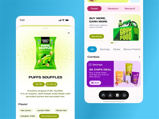 Product, Deals & Cart Mobile Experience App Screens