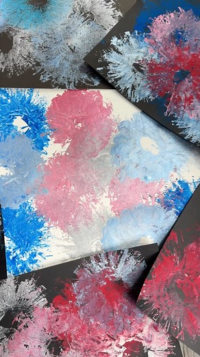 🎆 Our favorite 4th of July craft 🇺🇸 Grab your paper rolls and get stamping! #patrioticcrafts #patriotic #4thofjuly | Domino & Juliette