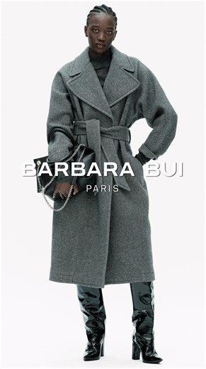 This winter, coats are belted and worn long or short — classic or with a leopard print — for a bold and elegant silhouette. | Barbara Bui | Facebook