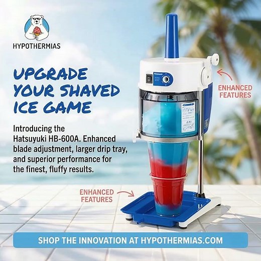 Upgrade your shaved ice setup with the Hatsuyuki HB-600A Commercial Shaved Ice Machine!