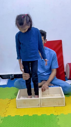 Guided Stepping Exercise for Young Girl with Ataxia