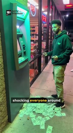 Late-Night ATM Transaction Turns Into Total Chaos #funny #cctv #securityfootage #homecamera #ATMFail
