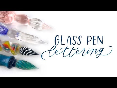 Glass Pen Lettering Tutorial | Hand Blown Glass Dip Pens for Calligraphy and Hand Lettering!