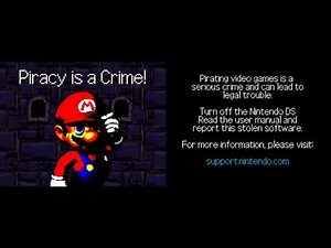 New Super Mario Bros. DS Anti-Piracy Screen