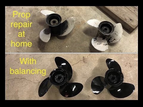 Outboard propeller repair at home.