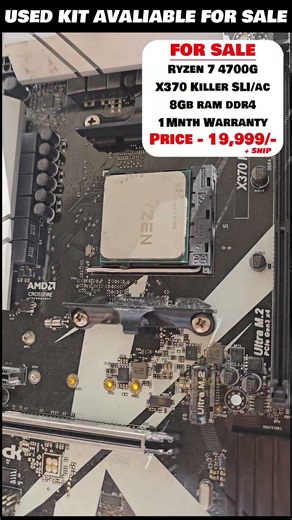 Ryzen 7 4700g with Asrock X370 SLI Killer with 8gb ram for sale