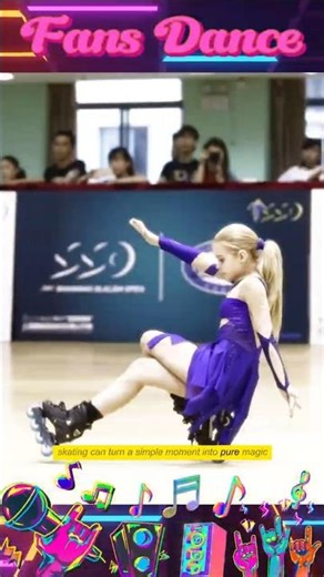 She Dances On Roller Skates Like Magic!