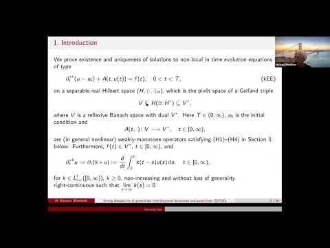 FDE2 | Prof. Michael Roeckner | Strong dissipativity of generalized time-fractional derivatives