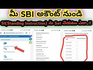 How To Set SI(Standing Instruction) From Your SBI Account Online || Create Standing Instruction ||