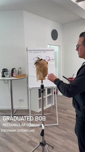 5K views · 18 reactions | How to cut: GRADUATED SHAPE, diagonal partings, rectangular distribution, 45 degree stationary combing angle + #pointcutter #haireducation #haircutting #behindthechair #friseure #coiffure #bobhaircut #bob #haircuttingeducation | Verve Studio | Facebook