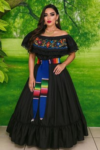 Mexican Folklorico Dance Costume - Elena Outfit for Cinco De Mayo Celebration - Handmade Women's Outfit - Etsy