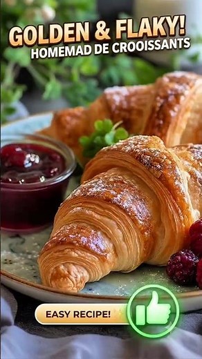 Easy Homemade Croissants Recipe 🥐✨ #shorts #shortsfeed #baking