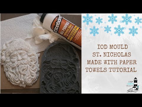 How to Make Lightweight & Sturdy Paper Towel Santa with IOD St. Nick Mould (No Clay Needed!)