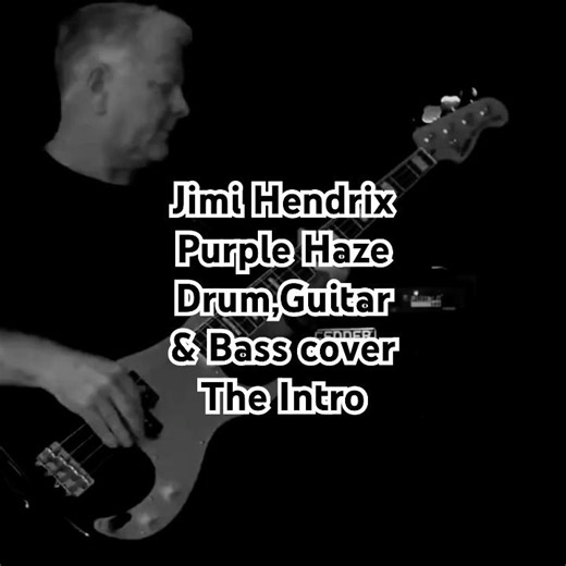 Jimi Hendrix,Purple Haze drum,guitar & bass cover. #shorts #jimihendrix #basscover.