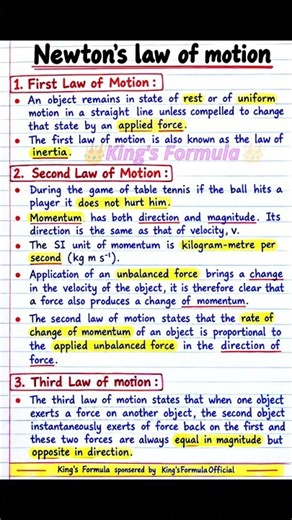 laws of motion class 11 one shot | Newton's laws of motion