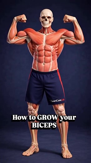 3 exercises that will grow your biceps: • Barbell curls – Great for overall bicep size because they allow you to lift heavier weight and create high mechanical tension. • Incline dumbbell curls – Training with your arms behind your body puts the long head of the bicep under a deep stretch, which helps build the “peak” of the bicep. • Hammer curls – Target the brachialis muscle underneath the bicep, which helps push the biceps up and makes your arms look thicker. For best results: ✔ Train biceps 