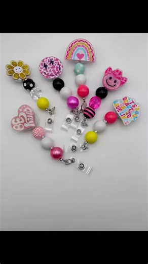 Everyday Smiles Badge Reels 🌼✨ Fun ID Holders for Nurses, Teachers & All Badge Wearers