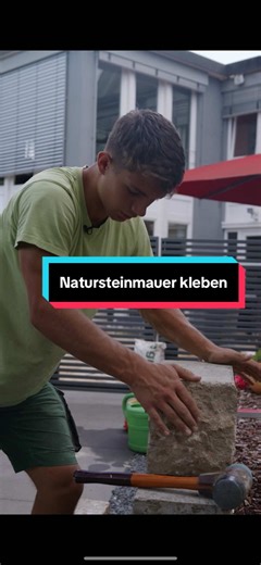 Natursteinmauer kleben wie ein Gartenprofi