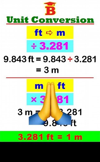 ft to m, m to ft Conversion