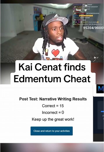 Kai Cenat Explores Edmentum Cheat Extension