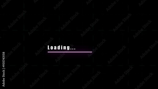 Loading Bar Animation with Neon Glow Line – Sleek and Modern Motion Graphic for UI/UX, App Development, Website Design, and Digital Interfaces – 4K Stock Video