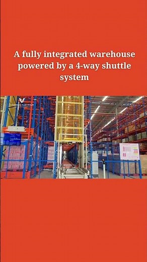 A fully integrated warehouse powered by a 4-way shuttle system.
