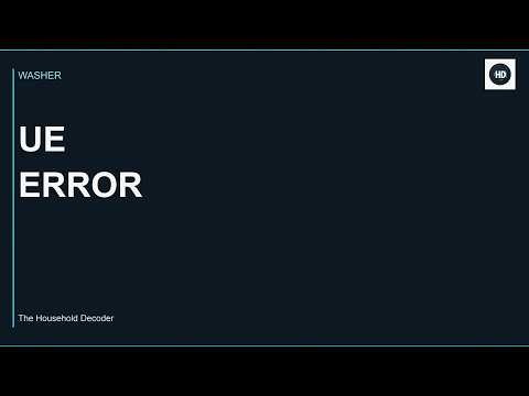 What UE Means on a Washing Machine (Unbalanced Load)