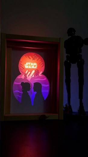 DIY LIGHT💡 BOX | Star Wars #lightbox #papercraft